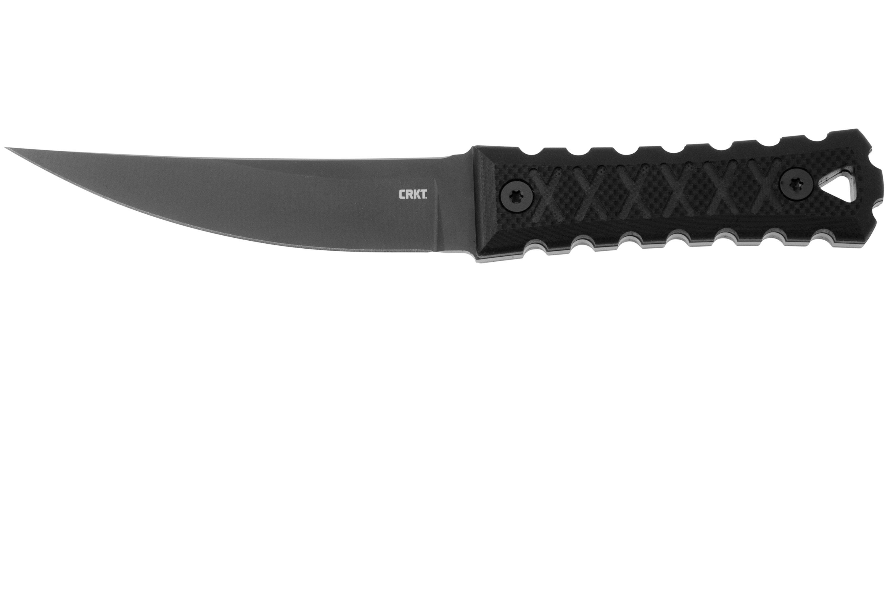 CRKT HZ4 2924 Black Titanium Nitride SK-5, Black G10, fixed knife