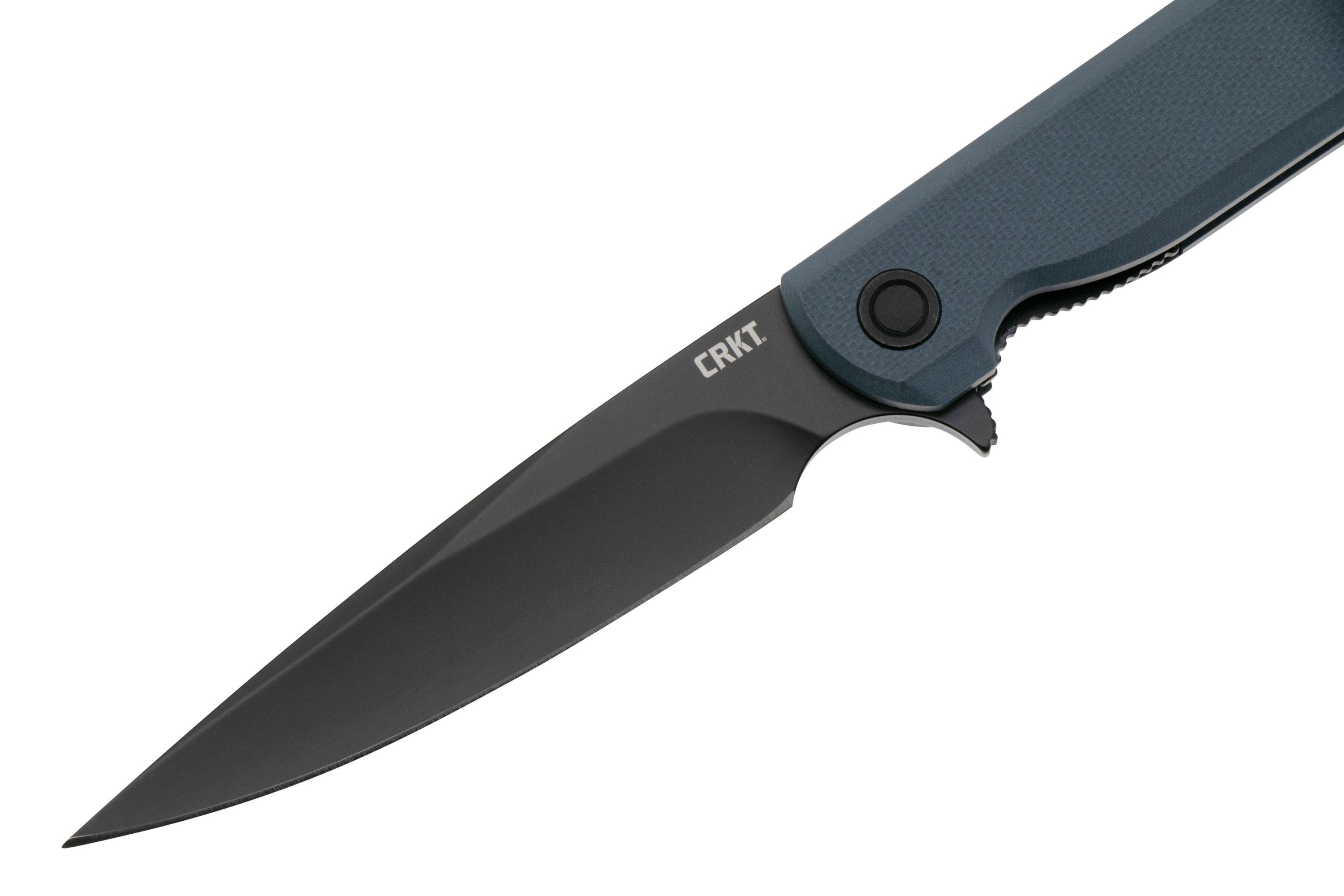 CRKT LCK+ Drop Point 3801KN Black Oxide 14C28N, Gray G10, zakmes ...