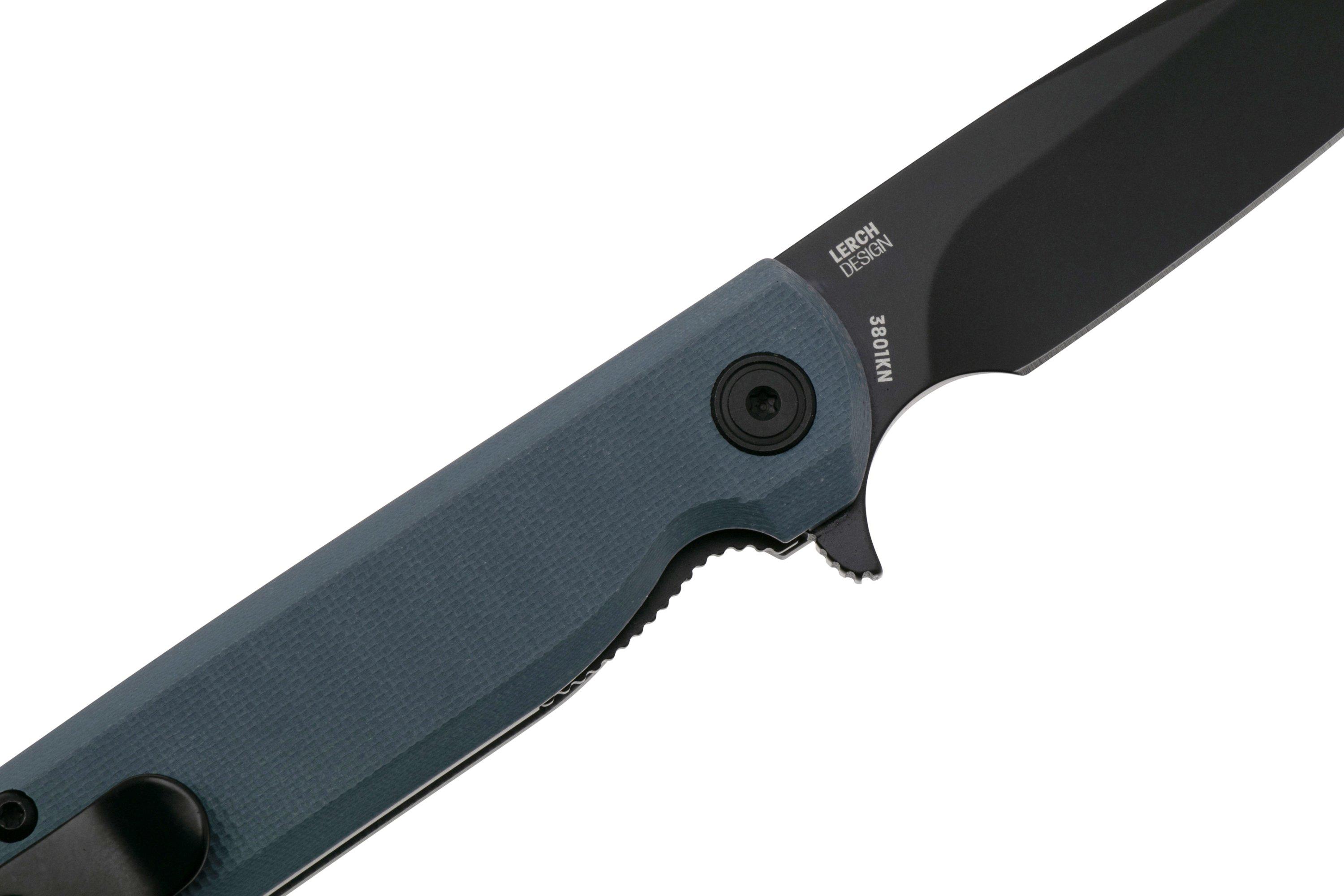 CRKT LCK+ Drop Point 3801KN Black Oxide 14C28N, Gray G10, zakmes ...