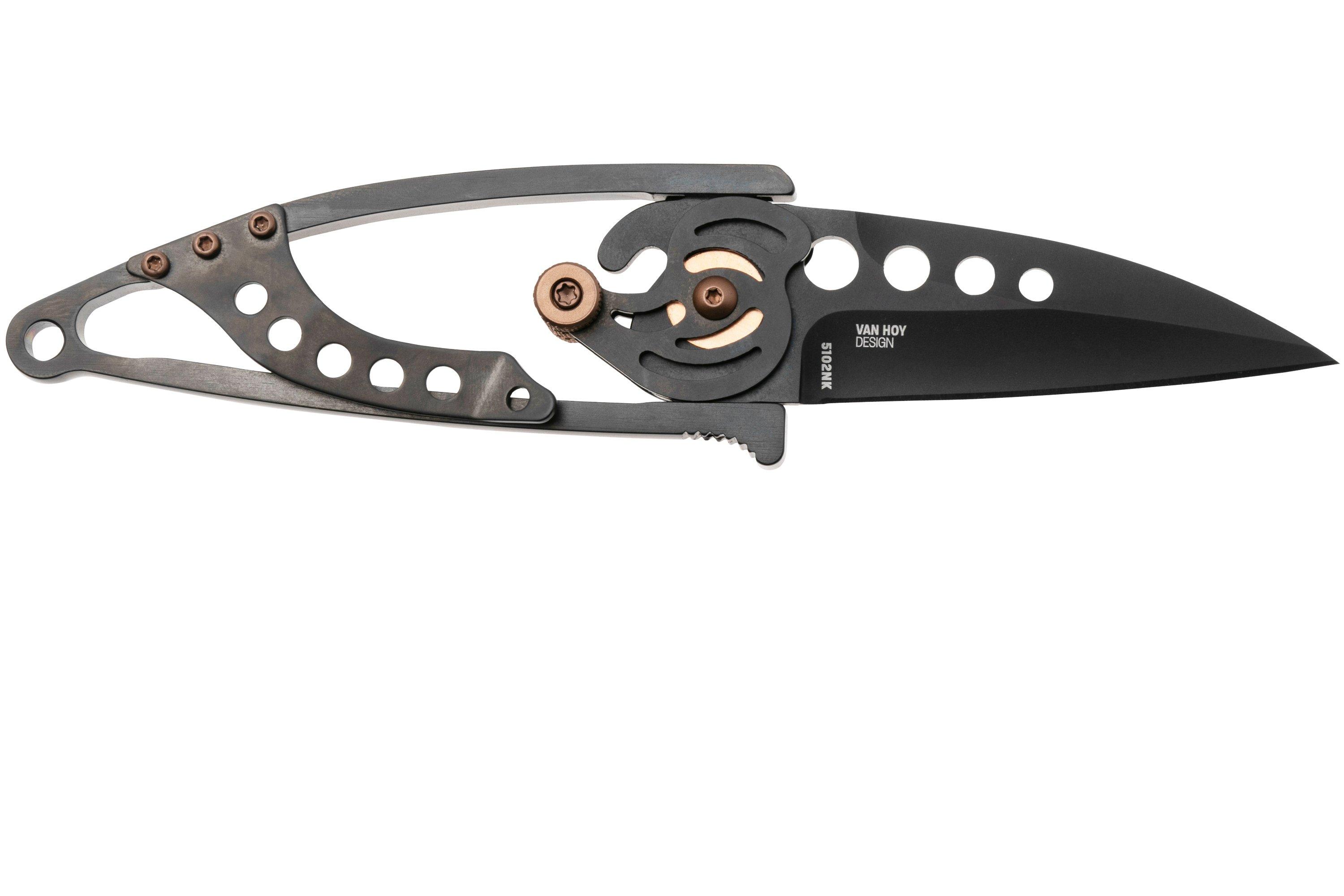 CRKT Snap Lock Black 5102NK Black Titanium Nitride 420J2, Black