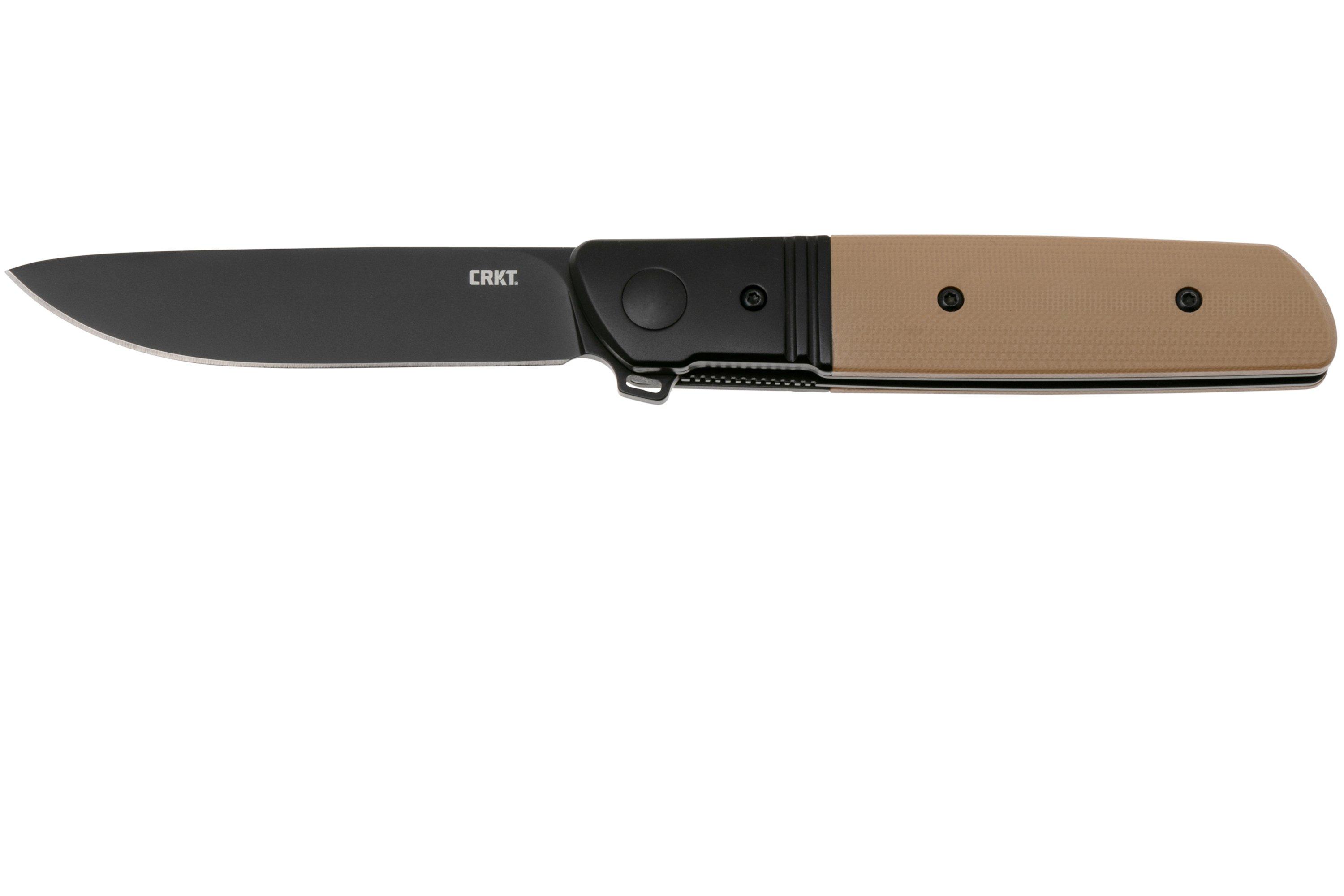 CRKT Bamboozled Black 5720B Black Oxide D2, Brown G10, pocket