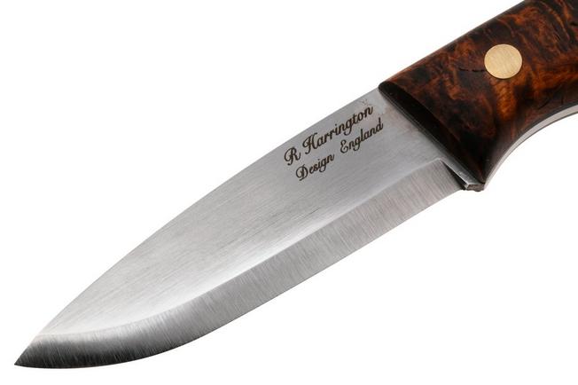 Afbeelding voor Casström Woodsman Järv 10870, Curly Birch Wood, bushcraftmes, Roger Harrington design