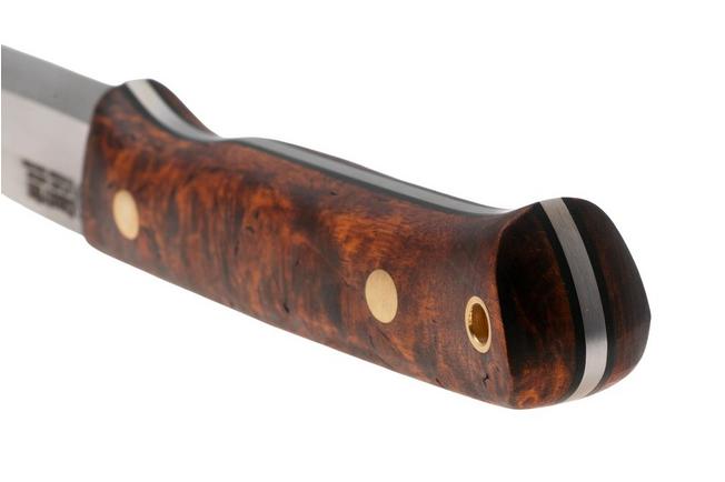 Afbeelding voor Casström Woodsman Järv 10870, Curly Birch Wood, bushcraftmes, Roger Harrington design