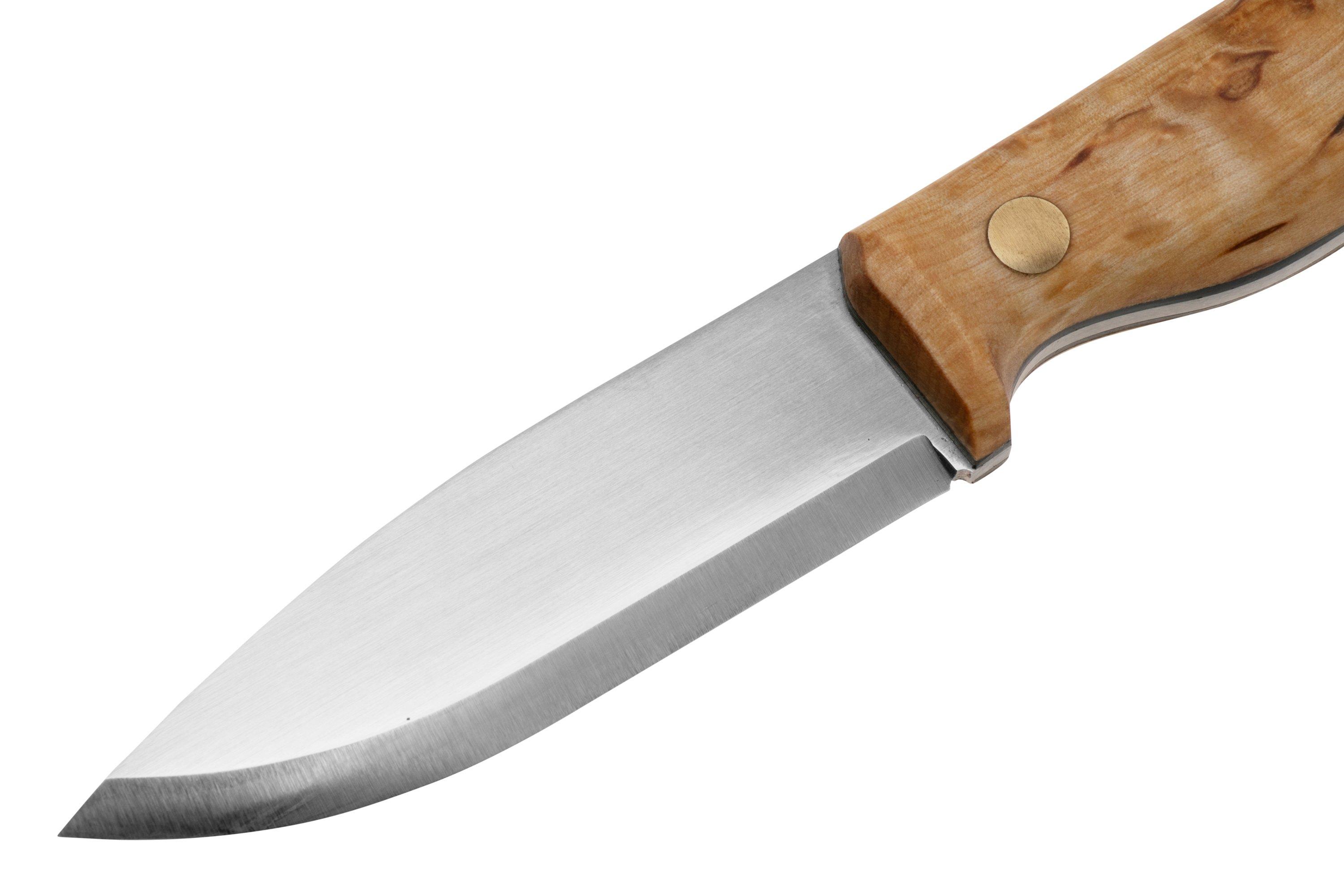 Casström No. 8 SFK 12828 Curly Birch met Firesteel, bushcraftmes ...