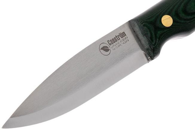 Casström No. 10 Swedish Forest Knife Green Micarta, 14C28N Scandi Grind