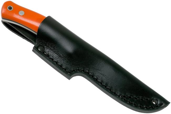 Casström No. 10 Swedish Forest Knife Orange G10, 14C28N Flat Grind