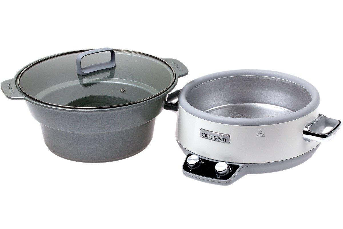 Crock-Pot CR026X Essentials Duraceramic olla de cocción lenta para saltear,  5L