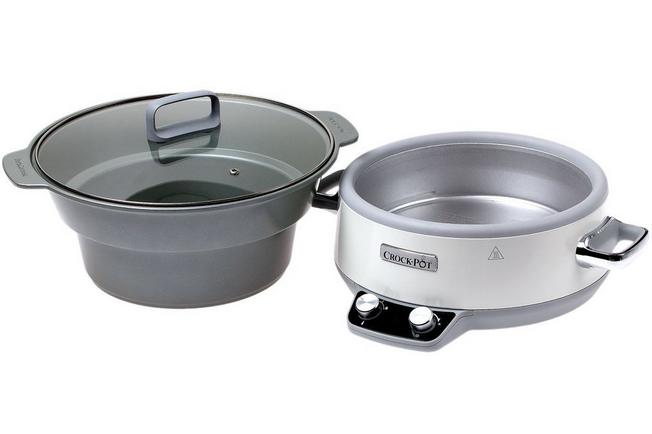 Slow Cooker Stainless Steel, 6L