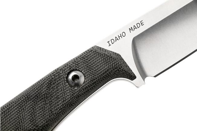 Afbeelding voor Chris Reeve Backpacker Drop Point BPR-1000 Stonewashed CPM MagnaCut, Black Canvas Micarta, outdoormes
