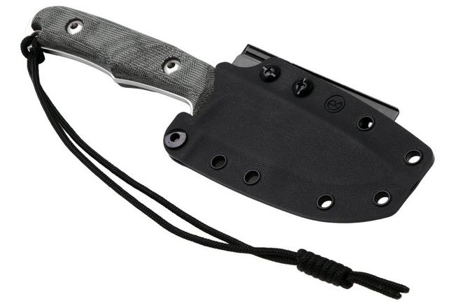 Afbeelding voor Chris Reeve Backpacker Drop Point BPR-1000 Stonewashed CPM MagnaCut, Black Canvas Micarta, outdoormes