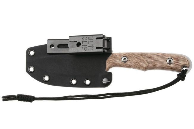 Afbeelding voor Chris Reeve Backpacker Drop Point BPR-1001 Stonewashed CPM MagnaCut, Natural Canvas Micarta, outdoormes