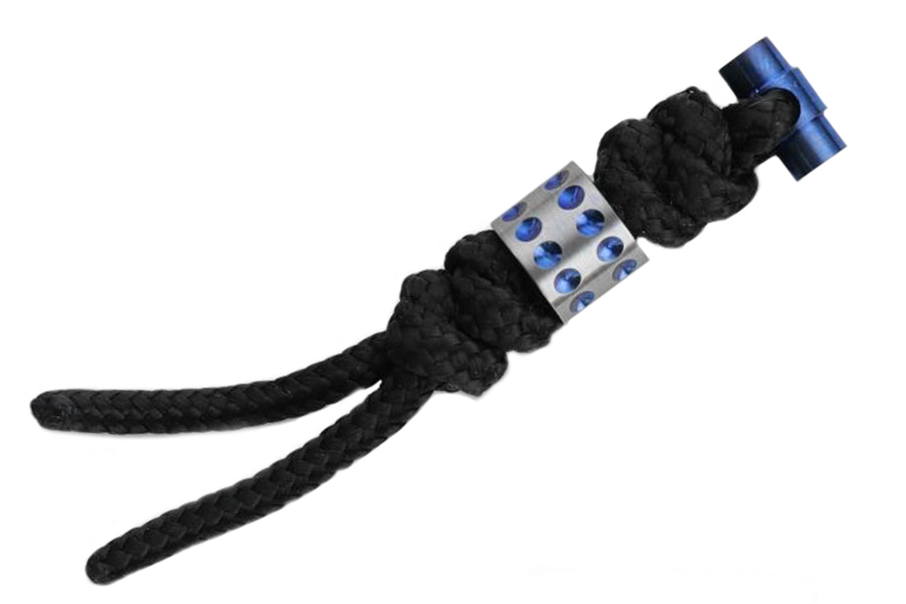 Chris Reeve Large Sebenza/Umnumzaan Lanyard with dot bead black/blue ...