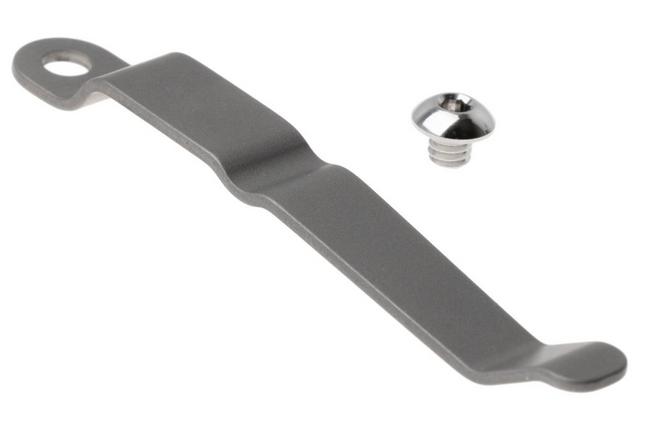 Afbeelding voor Chris Reeve Pocket Clip and Screw Kit Pocket Clip Small & Large Sebenza 21/31 en Umnumzaan CRK-5038 Glass Blasted Titanium