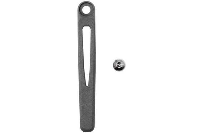 Afbeelding voor Chris Reeve MIM Pocket Clip and Screw Large & Small Inkosi CRK-5050 Sand Blasted Titanium Pocketclip