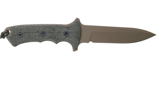 Image for Chris Reeve Green Beret 5,5 inch Flat Dark Earth GB5-1002 survival knife, non serrated
