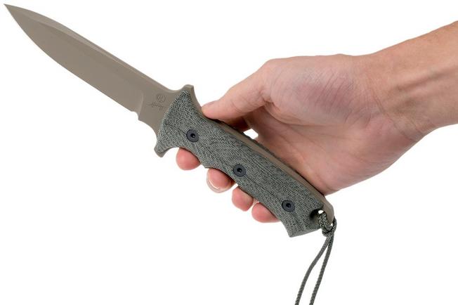 Image for Chris Reeve Green Beret 5,5 inch Flat Dark Earth GB5-1002 survival knife, non serrated