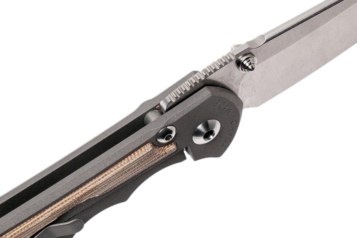 Chris Reeve Inkosi Large Insingo Natural Micarta Inlay, droitier ...