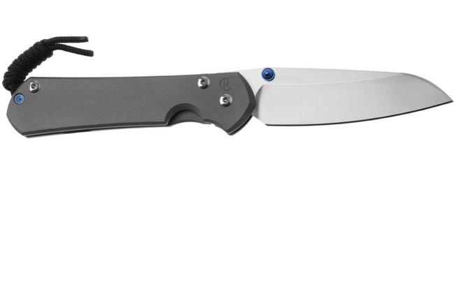 Afbeelding voor Chris Reeve Large Sebenza 31, L31-1009, Stonewashed CPM MagnaCut Insingo, Sandblasted Grey Titanium, linkshandig zakmes