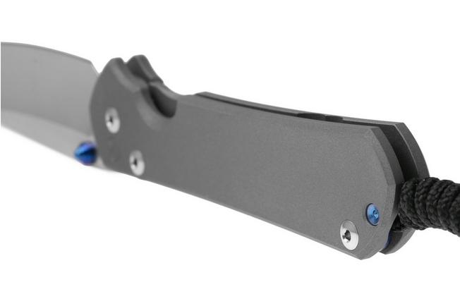 Afbeelding voor Chris Reeve Large Sebenza 31, L31-1009, Stonewashed CPM MagnaCut Insingo, Sandblasted Grey Titanium, linkshandig zakmes