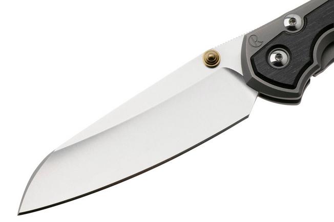 Afbeelding voor Chris Reeve Large Sebenza 31 Insingo L31-1124, Stonewashed CPM MagnaCut, Sand Blasted Titanium, Bog Oak Inlay zakmes