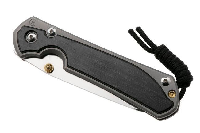 Afbeelding voor Chris Reeve Large Sebenza 31 Insingo L31-1124, Stonewashed CPM MagnaCut, Sand Blasted Titanium, Bog Oak Inlay zakmes