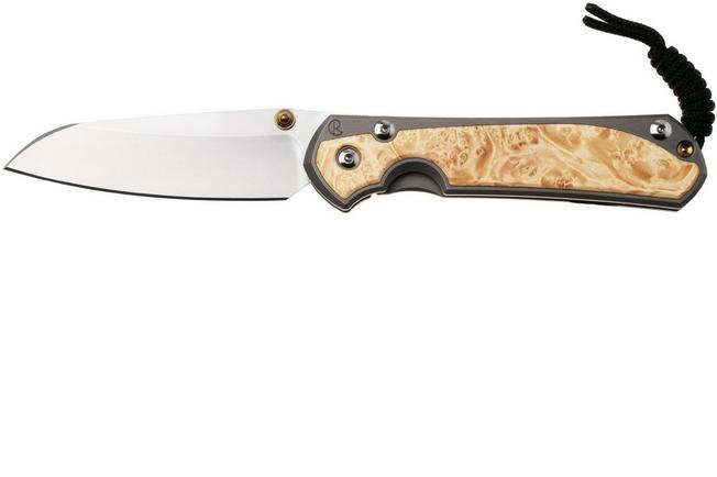 Bild für Chris Reeve Large Sebenza 31, L31-1126, Stonewashed CPM MagnaCut Insingo, Glass Blasted Titanium, Box Elder Inlay Taschenmesser