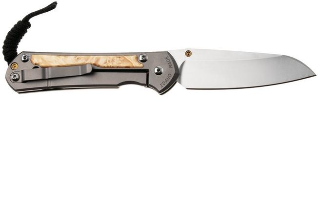 Bild für Chris Reeve Large Sebenza 31, L31-1126, Stonewashed CPM MagnaCut Insingo, Glass Blasted Titanium, Box Elder Inlay Taschenmesser