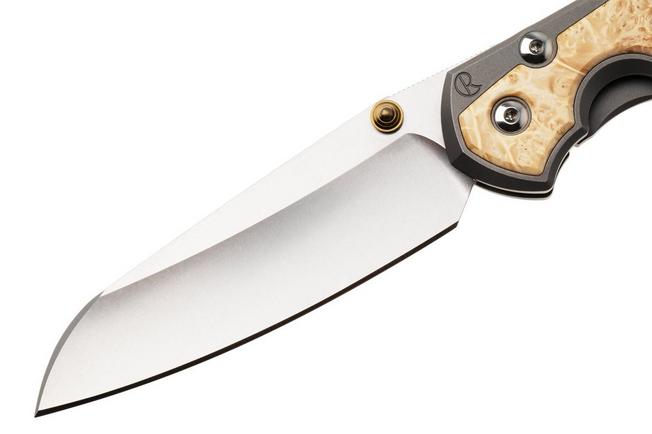 Bild für Chris Reeve Large Sebenza 31, L31-1126, Stonewashed CPM MagnaCut Insingo, Glass Blasted Titanium, Box Elder Inlay Taschenmesser