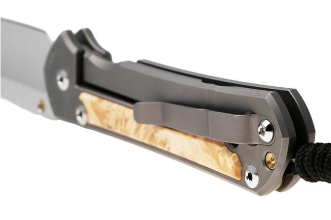 Bild für Chris Reeve Large Sebenza 31, L31-1126, Stonewashed CPM MagnaCut Insingo, Glass Blasted Titanium, Box Elder Inlay Taschenmesser