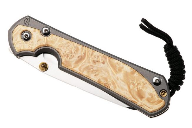 Bild für Chris Reeve Large Sebenza 31, L31-1126, Stonewashed CPM MagnaCut Insingo, Glass Blasted Titanium, Box Elder Inlay Taschenmesser