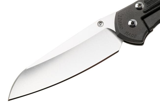 Afbeelding voor Chris Reeve Sebenza 31, L31-1221, Stonewashed CPM MagnaCut Insingo, Sandblasted Titanium, Black Canvas Micarta Inlay, linkshandig zakmes