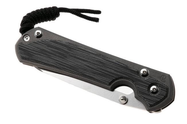 Afbeelding voor Chris Reeve Sebenza 31, L31-1221, Stonewashed CPM MagnaCut Insingo, Sandblasted Titanium, Black Canvas Micarta Inlay, linkshandig zakmes