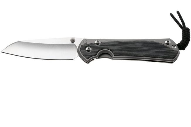 Afbeelding voor Chris Reeve Large Sebenza 31 Insingo L31-1124, Stonewashed CPM MagnaCut, Glass Blasted Titanium, Black Canvas Micarta Inlay, zakmes