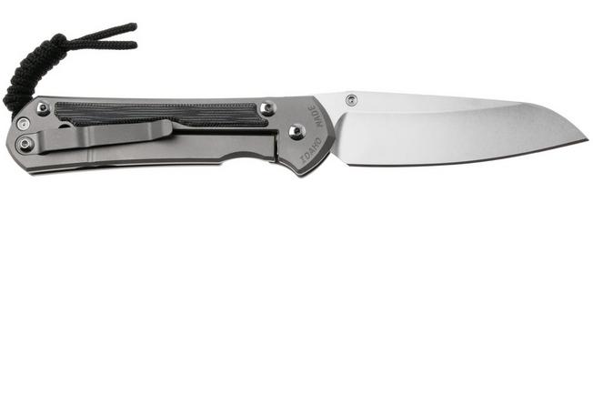 Afbeelding voor Chris Reeve Large Sebenza 31 Insingo L31-1124, Stonewashed CPM MagnaCut, Glass Blasted Titanium, Black Canvas Micarta Inlay, zakmes