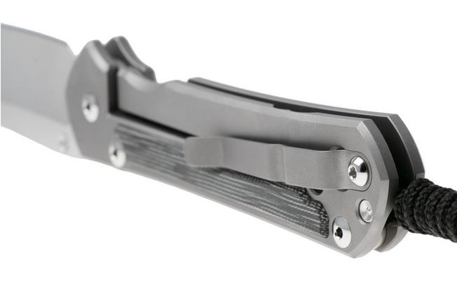 Afbeelding voor Chris Reeve Large Sebenza 31 Insingo L31-1124, Stonewashed CPM MagnaCut, Glass Blasted Titanium, Black Canvas Micarta Inlay, zakmes