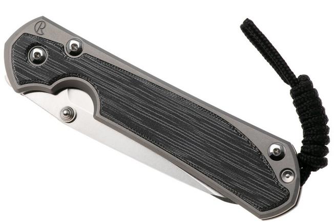 Afbeelding voor Chris Reeve Large Sebenza 31 Insingo L31-1124, Stonewashed CPM MagnaCut, Glass Blasted Titanium, Black Canvas Micarta Inlay, zakmes