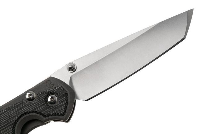 Bild für Chris Reeve Large Sebenza 31, L31-1229, Stonewashed MagnaCut Tanto, Sandblasted Titanium, Black Canvas Micarta Inlay, Taschenmesser Linkshänder