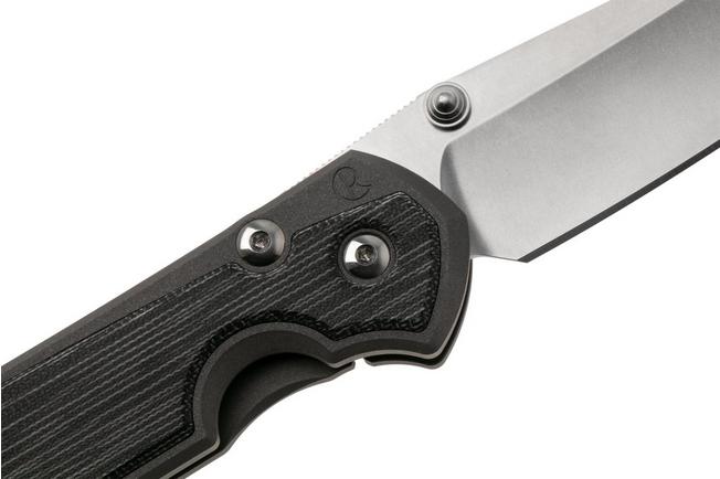 Bild für Chris Reeve Large Sebenza 31, L31-1229, Stonewashed MagnaCut Tanto, Sandblasted Titanium, Black Canvas Micarta Inlay, Taschenmesser Linkshänder