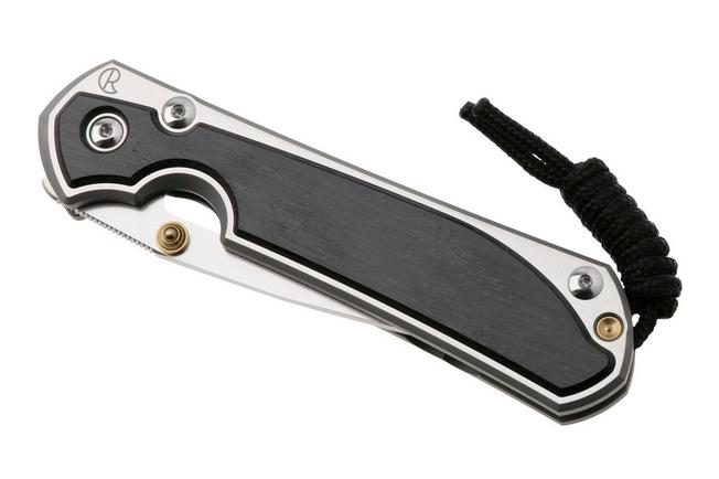 Afbeelding voor Chris Reeve Large Sebenza 31 L31-1620, Satin CPM MagnaCut, Polished Titanium, Bog Oak Inlay zakmes
