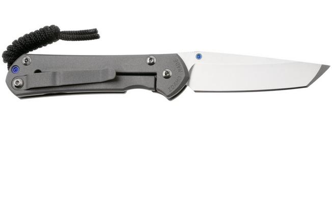 Afbeelding voor Chris Reeve Small Sebenza S31-1010 31 Stonewashed CPM Magnacut Tanto, Sandblasted Titanium, zakmes