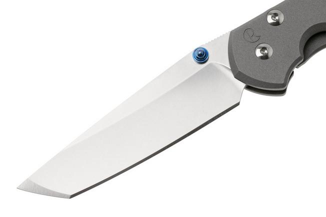 Afbeelding voor Chris Reeve Small Sebenza S31-1010 31 Stonewashed CPM Magnacut Tanto, Sandblasted Titanium, zakmes