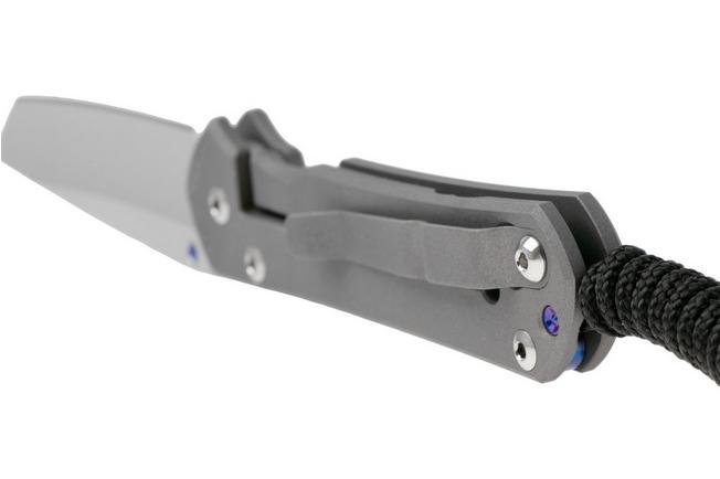 Afbeelding voor Chris Reeve Small Sebenza S31-1010 31 Stonewashed CPM Magnacut Tanto, Sandblasted Titanium, zakmes