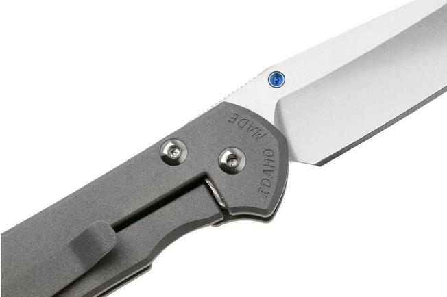 Afbeelding voor Chris Reeve Small Sebenza S31-1010 31 Stonewashed CPM Magnacut Tanto, Sandblasted Titanium, zakmes