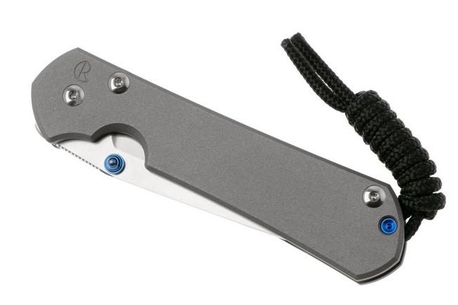 Afbeelding voor Chris Reeve Small Sebenza S31-1010 31 Stonewashed CPM Magnacut Tanto, Sandblasted Titanium, zakmes