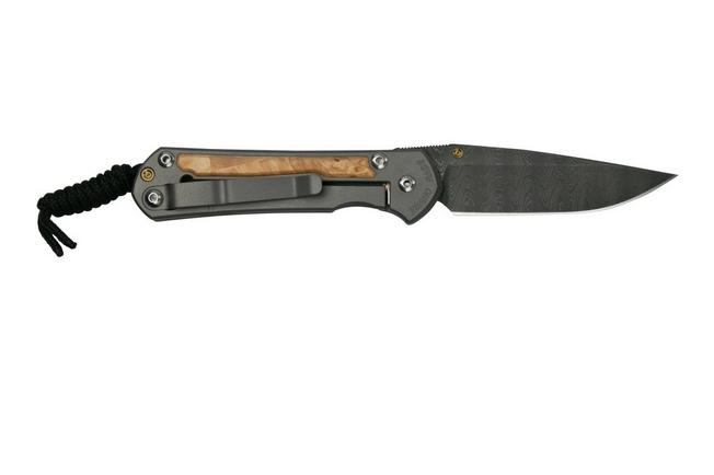 Bild für Chris Reeve Sebenza 31 Small Box Elder inlay, Ladder Damascus S31-1112 Taschenmesser