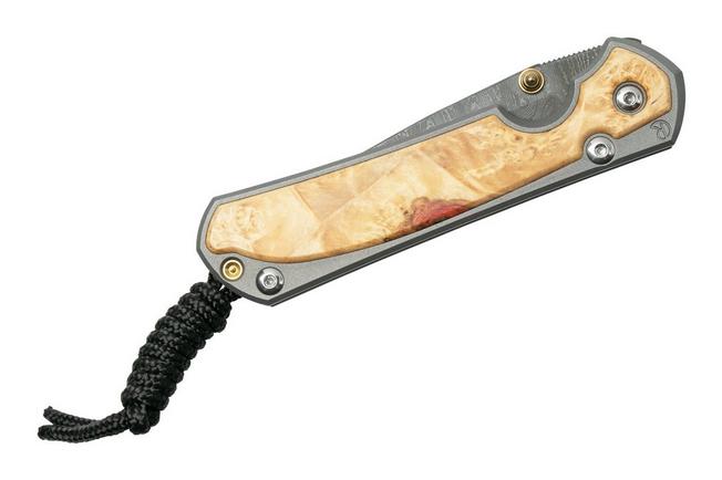 Bild für Chris Reeve Sebenza 31 Small Box Elder inlay, Ladder Damascus S31-1112 Taschenmesser