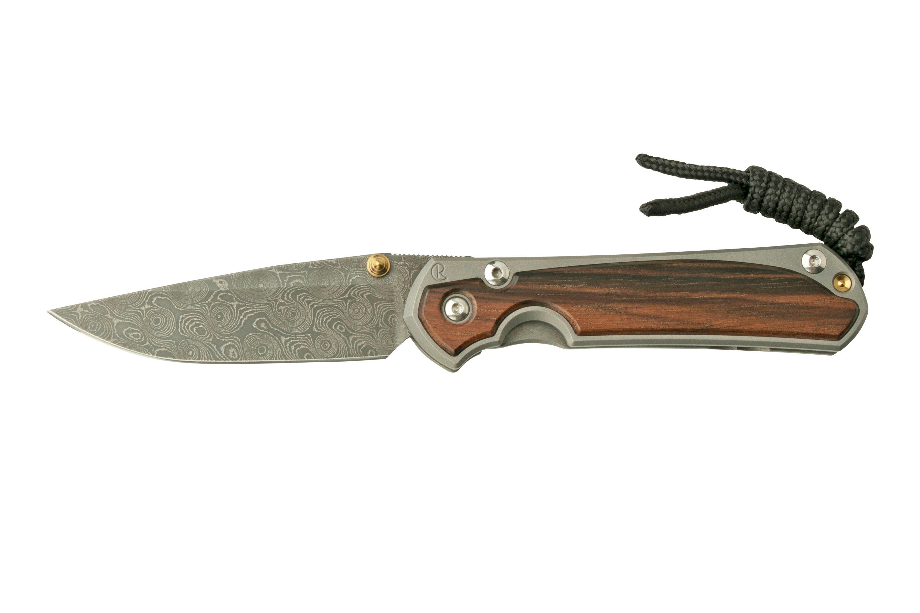 Chris Reeve Small Sebenza 31 Inlay Macassar Ebony Damascus Raindrop Drop Point Advantageously