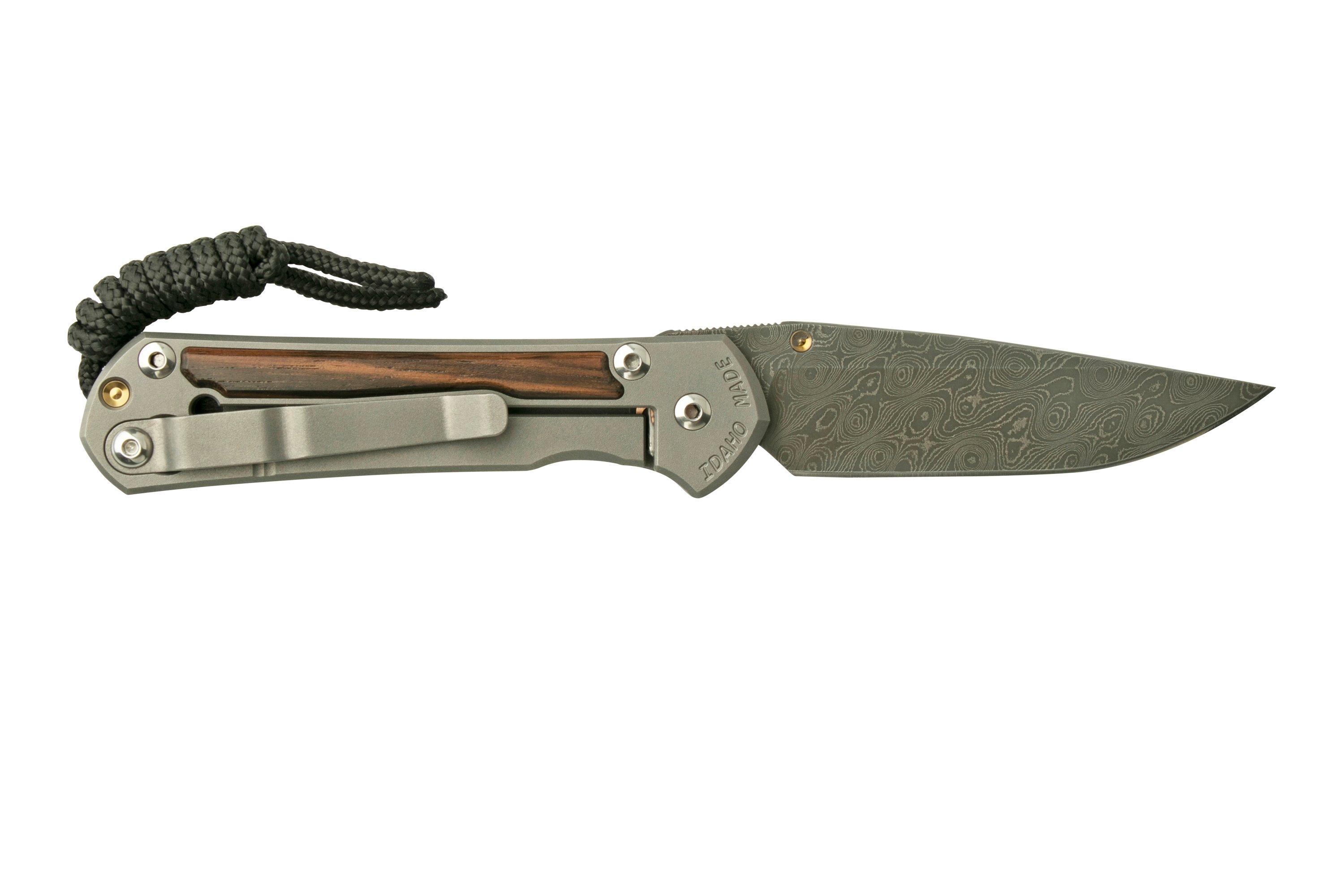 Chris Reeve Small Sebenza 31 Inlay Macassar Ebony Damascus Raindrop