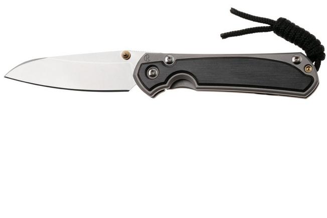 Afbeelding voor Chris Reeve Small Sebenza 31 S31-1124, Stonewashed CPM MagnaCut Insingo, Glassblasted Titanium, Bog Oak Inlay zakmes