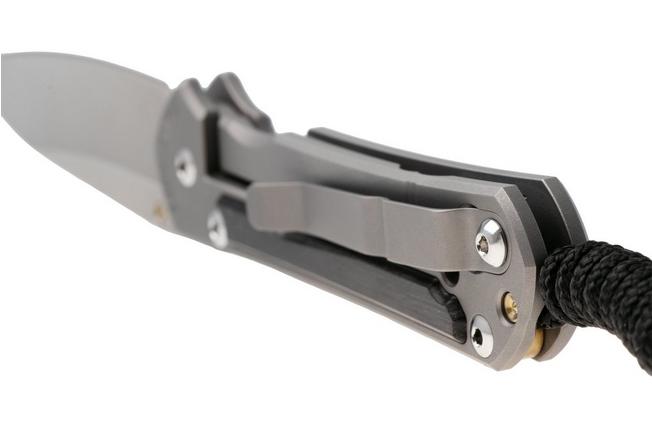 Afbeelding voor Chris Reeve Small Sebenza 31 S31-1124, Stonewashed CPM MagnaCut Insingo, Glassblasted Titanium, Bog Oak Inlay zakmes